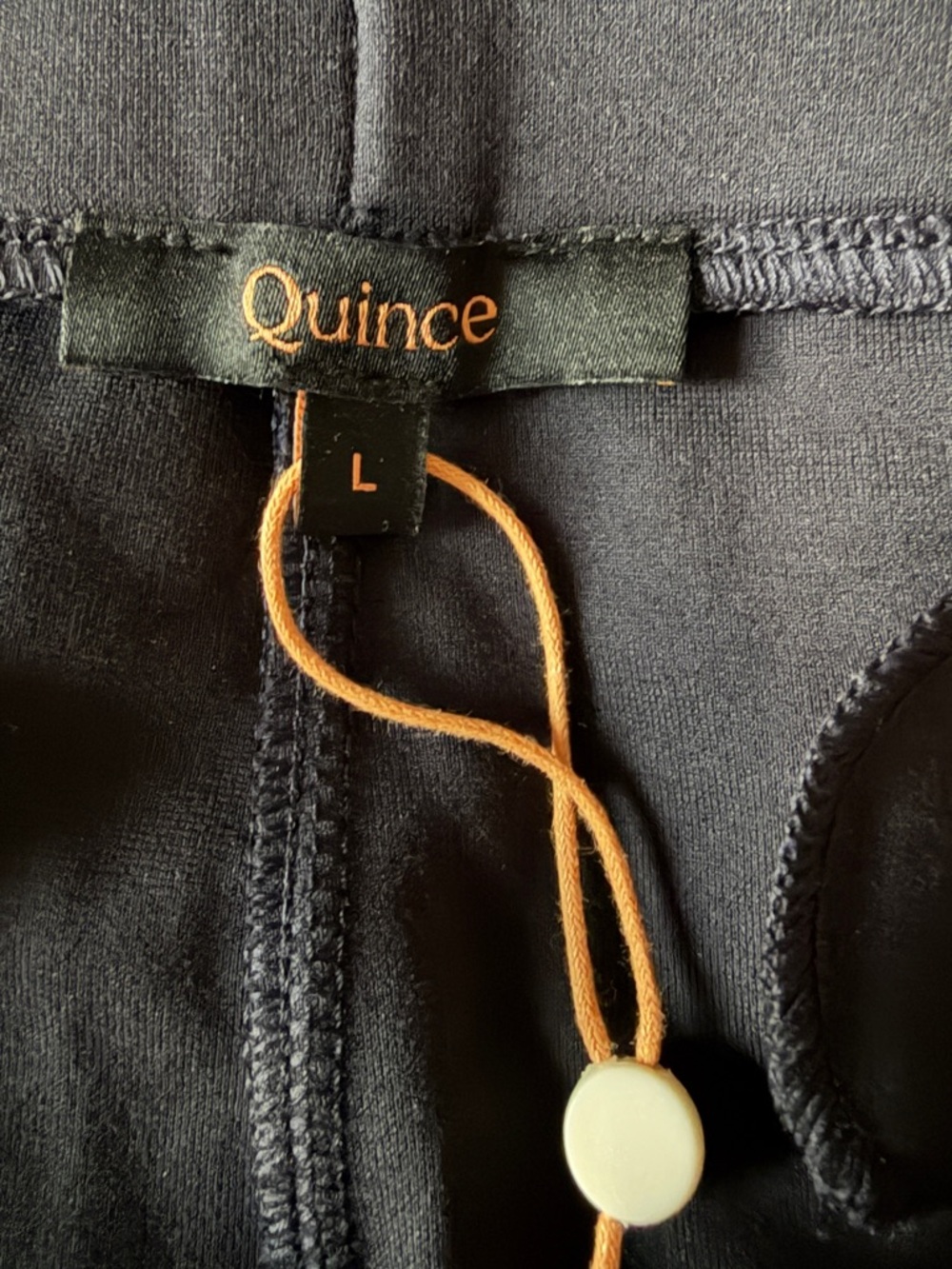 Quince Women's Dark Navy Straight-Leg Stretch Pants - Picture 4 of 4